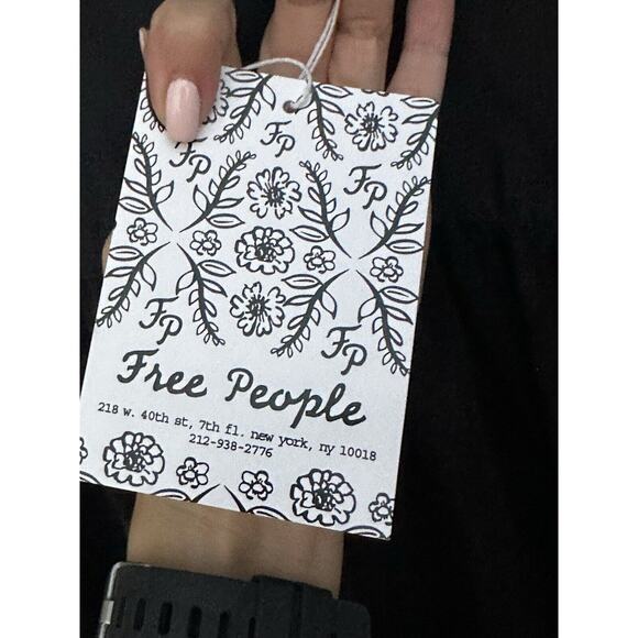 Free People Movement Black Catch Me Drift Tank Top XS Small Semi Sheer OB126447 - Picture 16 of 16